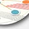 Designart 'Horizontal Retro Geometrical Pattern I Mid-Century Modern Wall Clock